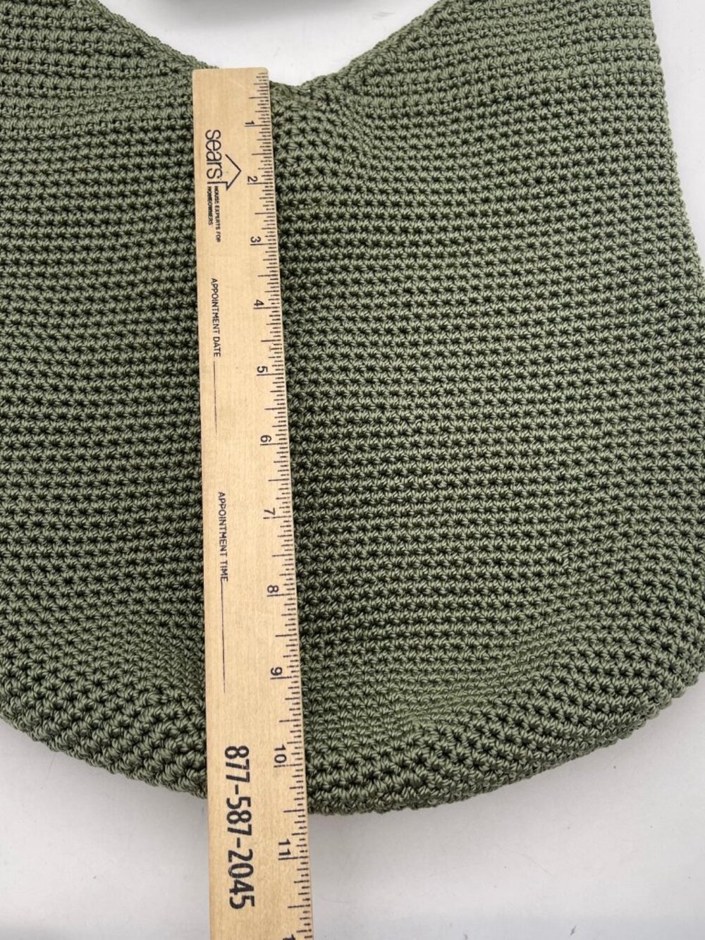 The Sak Knit Crochet Hobo Bag Purse Shoulder Bag Handbag Bucket Large Green - Picture 3 of 10